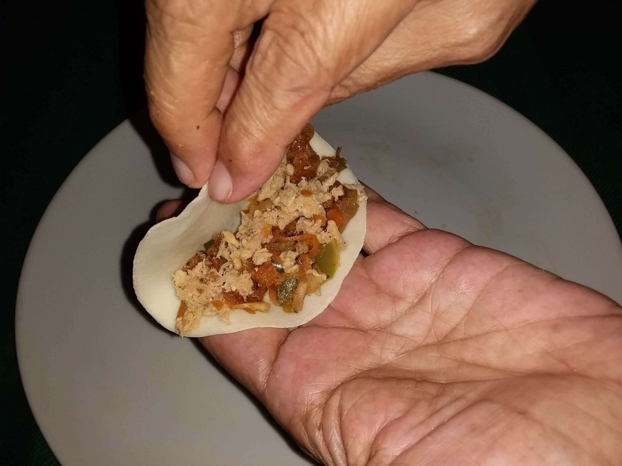 Preparing Chicken  Momos (Step 2)