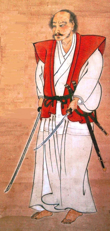 Miyamoto Musashi, Self-portrait, Samurai warrior, writer and artist, c. 1640.