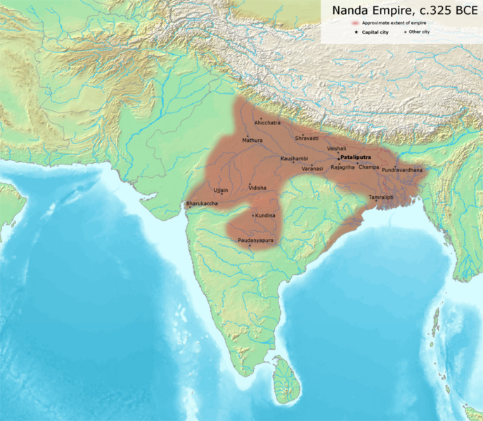 Nanda Empire ( 325 BCE) - was established by member of Shudra caste